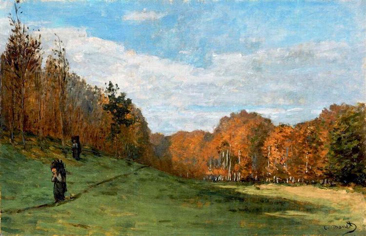 claudemonet-art:    Woodbearers in Fontainebleau Forest (1864)     Claude Monet 