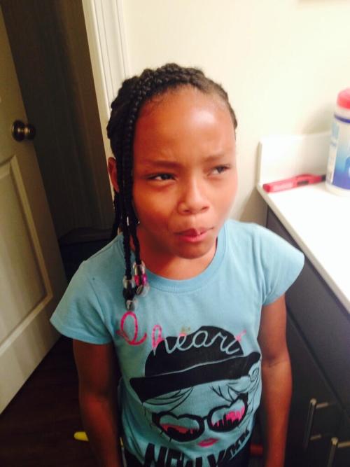 fuckyeahafricans:She hates that we braided her hair 