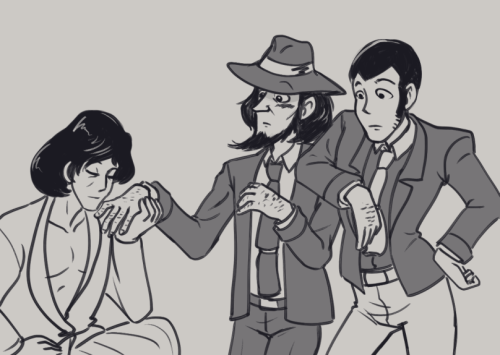 K2, H2, F1 and I1 from this very Lupin III OT3 meme.