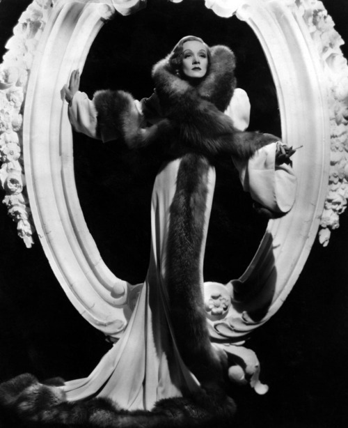 Marlene Dietrich in a Travis Banton dress from the 1936 film “Desire”