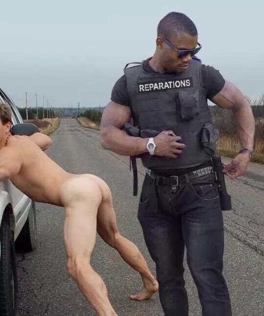 butt-boys:  “Take me officer. Yes. I’m guilty of driving naked.”