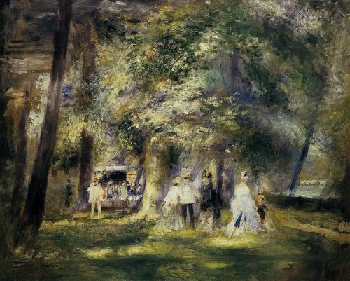 In St Cloud Park, 1866, Pierre-Auguste RenoirMedium: oil,canvas