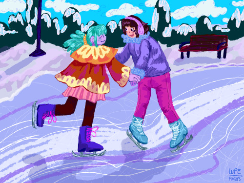 funzos:femslash february awooga!keiko and yukina having some winter fun ^_^