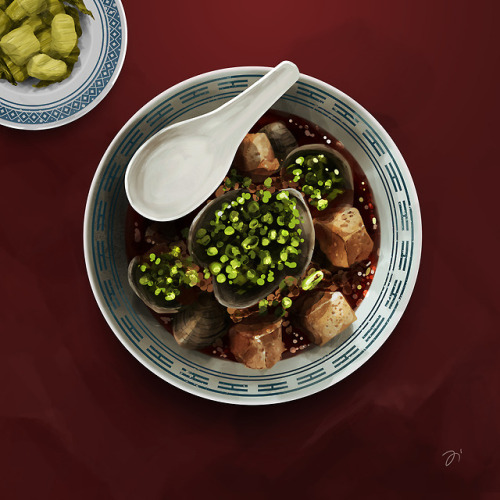 Mapo Clams & mussel - Found the original picture reference from @chineselaundryroom