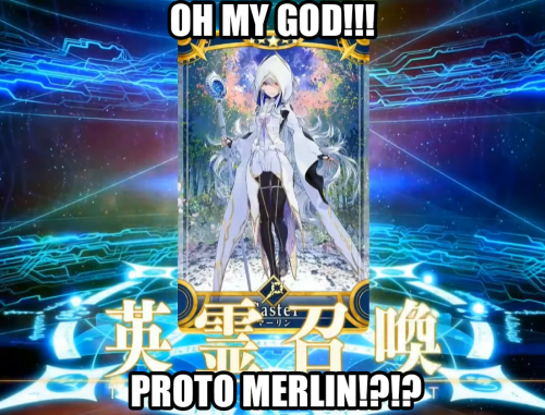 overlord-puffin: celtic-pyro: elizabethbathoryofficial: My reaction to Proto Merlin in FGO Arcade, m