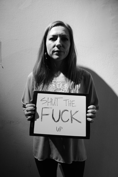 stoptellingwomentosmile:  At the artist talk in Chicago, I asked people to write their own captions to street harassers.  From STWTS artist talk at The Silver Room on May 23, 2013. Chicago, IL Photos by Tatyana Fazlalizadeh 