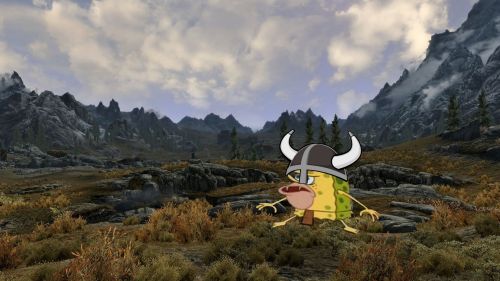 goraturtle:  when ur walkin thru skyrim and hear a dragon’s roar out of nowhere
