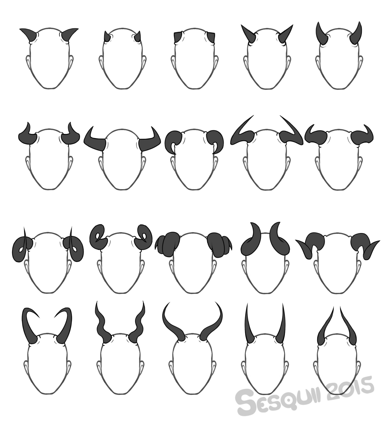 sesquii: I really like horns, so here, have a set horns, antlers and feelers! Feel