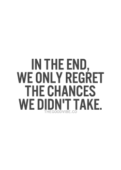 i would rather take the chance&hellip;.the leap of faith&hellip;..and fly!! Than live the regret of not trying.