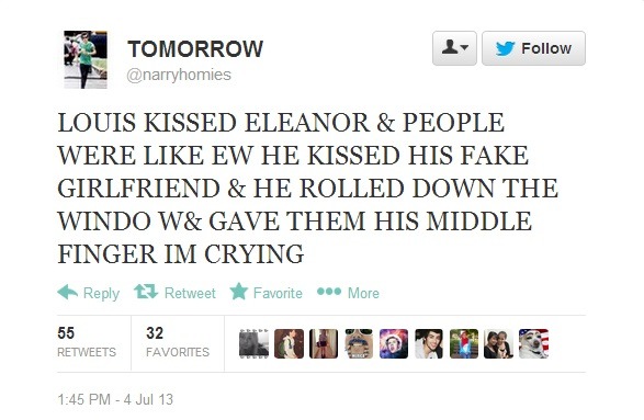 the-ones-we-love:  Why Louis gave fans the middle finger.  