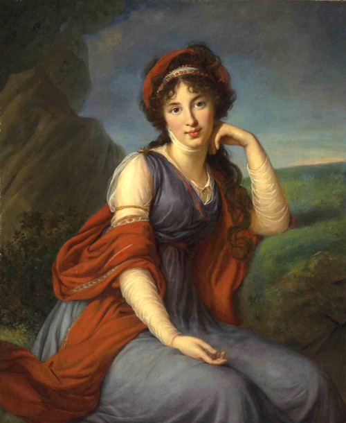 Maria Grigorievna Viazemskaïa, Princess Golitsyna.1798.Oil on Canvas.111.2 x 91.4 cm. (43.77 x 35.98