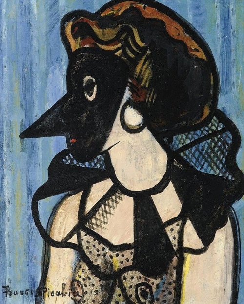 elegieenbleu:FRANCIS PICABIA /La femme au masque (1938)_
