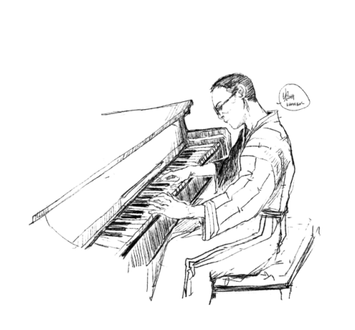 Quick #LunchDraw yesterday was Chirrut the pianist, based off how awesome Donnie was during the Turn