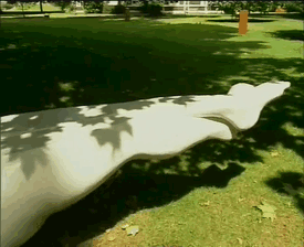 angelaconner:  Rocking Lady Kinetic wind sculpture @angelaconnerart The figure gently rocks in the wind. This sculpture was a personal response to the horrors of 9/11. It expresses feelings that are timeless. The woman’s arms hide her face in her need