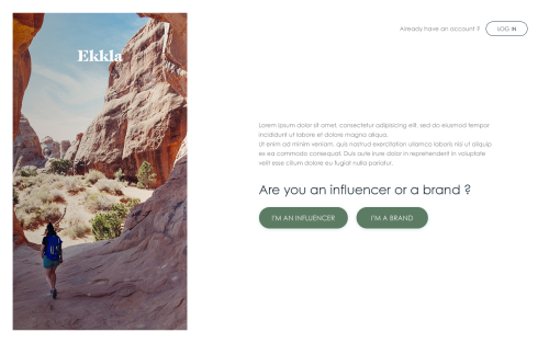 Ekkla platform Creation of the sponsorship webapp to promote athletes influencers with brands.
Design of the application (info architecture, user flows and interface) and the logo + brand.
Client: Ekkla, 2018.