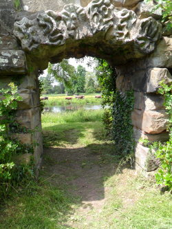 vwcampervan-aldridge:  Stone arch folly in the gardens of Shugborough Hall, Staffordshire, England All Original Photography by http://vwcampervan-aldridge.tumblr.com