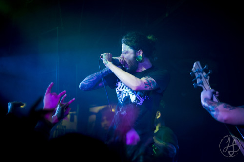 Tom Barber of Lorna ShoreRevolution Music Hall, Amityville NYDesolation of Eden Tour 03/06/2016