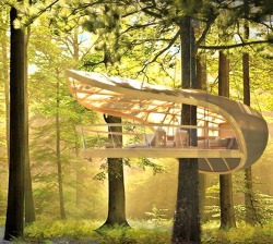treehugger:  Sailboat-inspired prefab villa