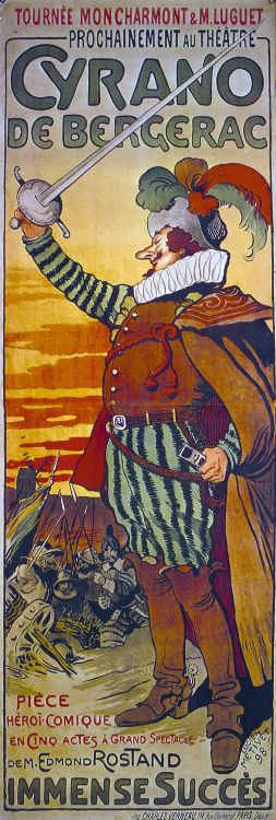 Cyrano de Bergerac (1898). Lucien Marie François Métivet (French, 1863-1932). Poster. Printer: Imp. 