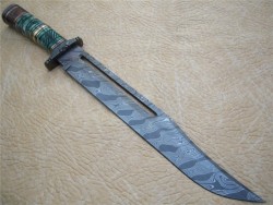 gunrunnerhell:  Custom Damascus Bowie Knife