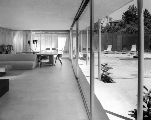 wmud: raphael soriano - soriano designed furniture, curtis house, bel air, california, 1950