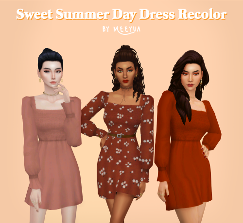 Sweet Summer Day Dress RecolorTrillyke’s new dress is super cute so I recolored it with warm earthy 