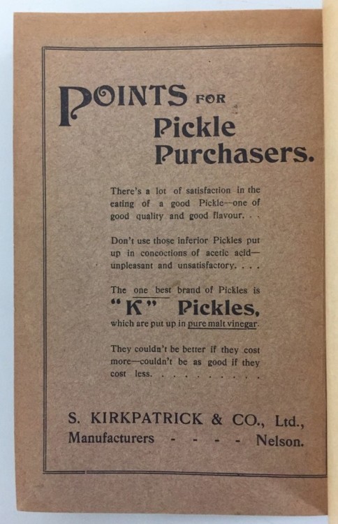 ‘Points for Pickle Purchasers’There are times when what is printed to accompany a text is as e
