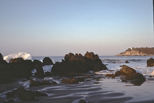 Madrugada, Playa Zicatella, Puerto Escondido, Oaxaca, Mexico, 1982.