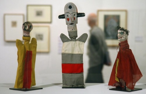 bauhaus-movement: The splendid, imaginative, and humorous hand puppets Paul Klee made for his son, F