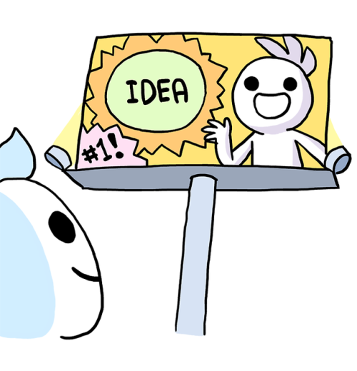 owlturdcomix:If you snooze on your ideas, somebody else just might make them a reality!For sharing: 