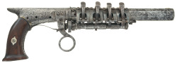 Peashooter85:  Unique Superimposed Load Ratchet Fire Pistol, Early To Mid 19Th Century.