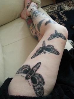 fuckyeahtattoos:  My mums moth tattoos( she