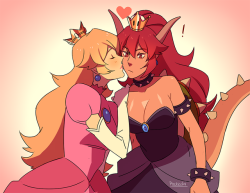 pockicchi:  more bowsette/peach 💕💕twitter | ig