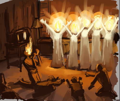 Was Going Through Old Art And Remembered I Had A Phase Of Trying To Paint My Weird Dreams, This One Kind