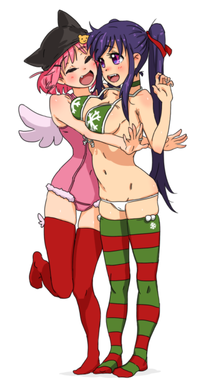 kiriririn1:  Kurumi and Yuki from Gakkou Gurashi! 