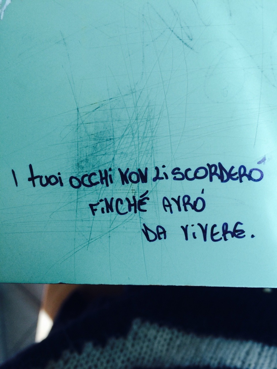 gliocchidichicispera:  Trovato per caso su un banco,come se l’avessi scritto io