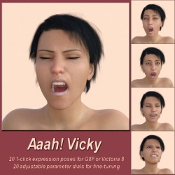 A Set Of 20 Expression Poses And Parameter Dials For Daz&Amp;Rsquo;S Genesis 8 Female