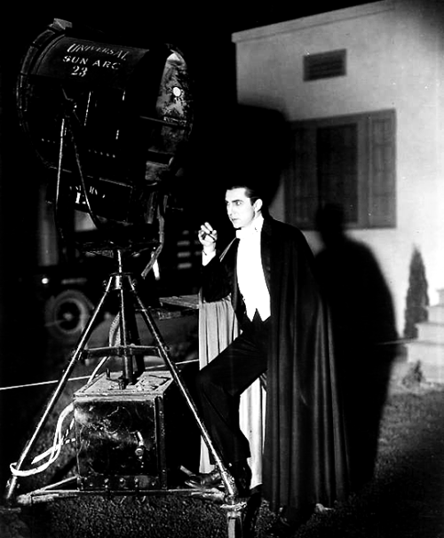 felicitysghost:Bela Lugosi on set of Dracula, 1931.
