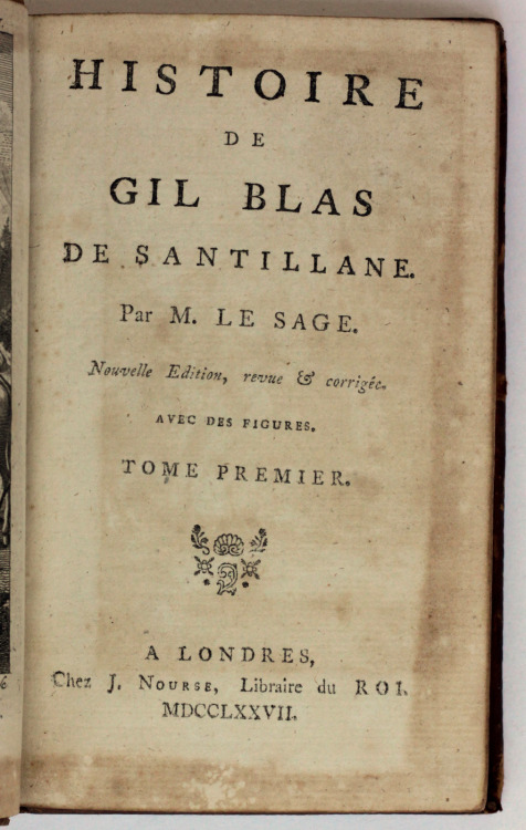 Histoire de Gil Blas de SantillanePar M Le SageNouvelle Edition revue &amp; corrigec avec des figure