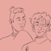 rumble-bee-art:paintedpatroclus:theyre spending their valentines in cozy sweaters sharing kisses !!THIS IS THE CUTEST THING EVER 