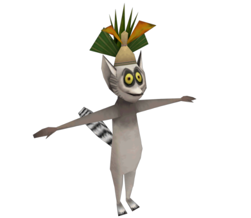 lowpolyanimals: King Julien from The Penguins of Madagascar