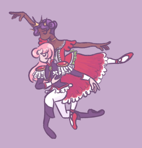countingmystars:realizing i never posted these rly niche utena ballet au drawings i did from twitter