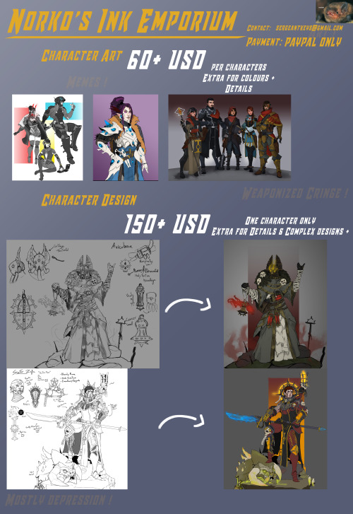 Time to open commissions with a professionally done image ! If you are interested shoot me an email: