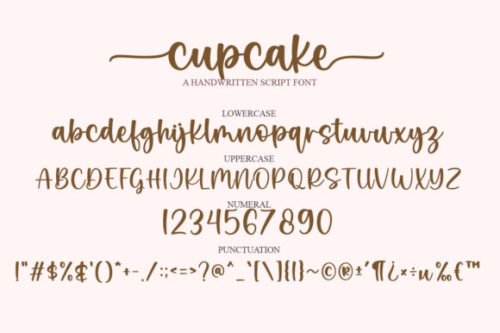 Cupcake Font by Graphix Line Studio