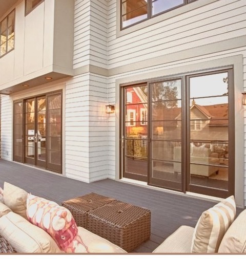 Deck Uncovered In Minneapolis Deck - Large Transitional Backyard Deck Idea With No Cover