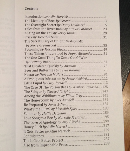 atlinmerrick: A Murmuring of Bees — New vendor added! This is who’s written us stories o
