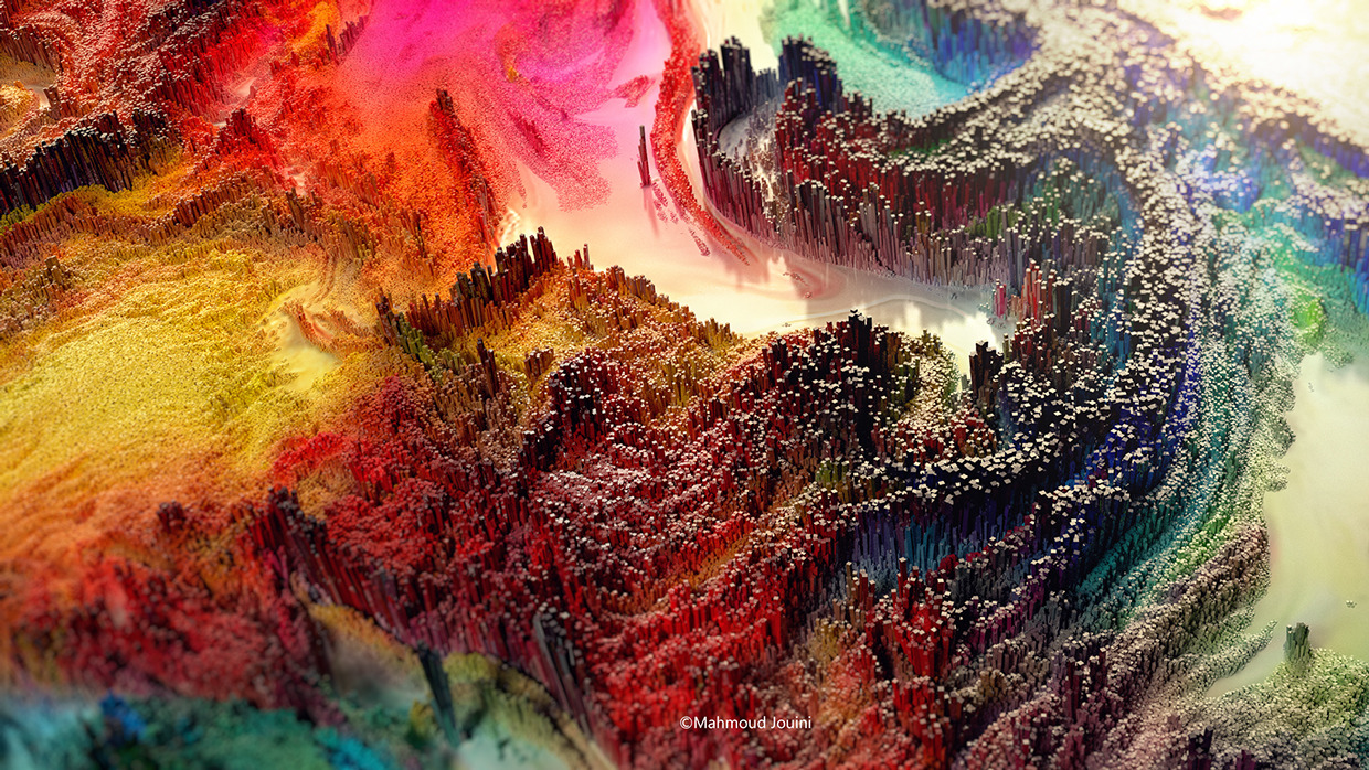 irakalan:  3D ABSTRACT PAINTING  by Mahmoud Jouini