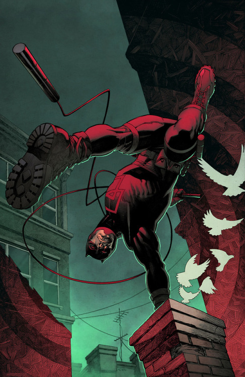 Daredevil warm up colours. Lines from Christoper Steven (on a cover), colours from Simon Gough.
