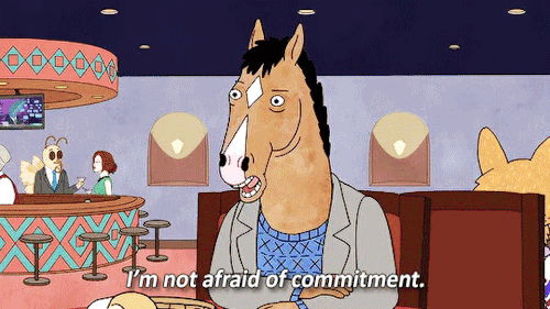 dialogue from hollywoo →  i&rsquo;m not afraid of commitment. i commit to things all the ti