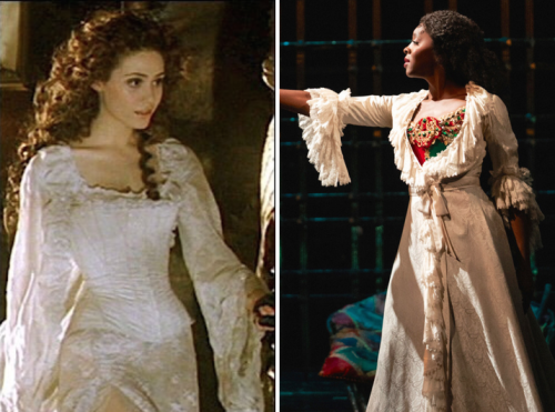 operafantomet:Christine Daaé’s wardrobe in: LEFT: The 2004 movie, as worn by Emmy Rossum (2004). Des